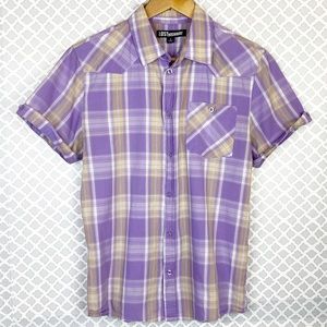 EUC Men’s Lost Highway Plaid Button Up Shirt